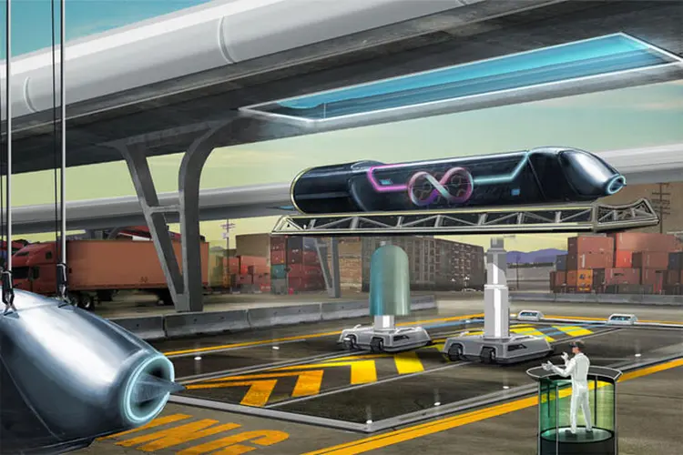 Hyperloop: cápsulas podem viajar a até 1.500 km/h (Hyperloop Technologies/Divulgação)