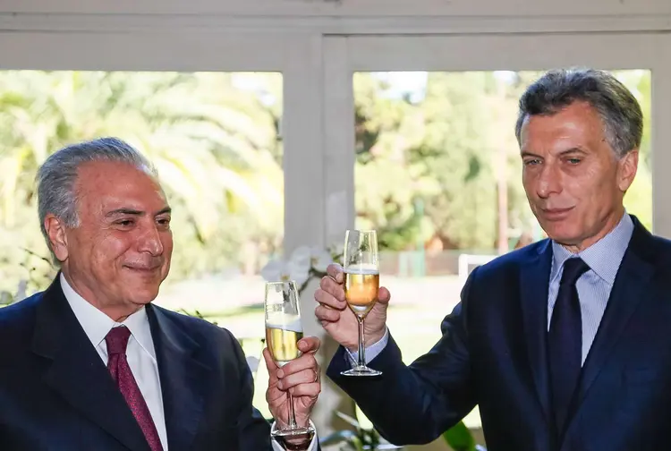 TEMER E MACRI: presidente argentino faz hoje primeira visita oficial ao Brasil (Beto Barata/Divulgação)