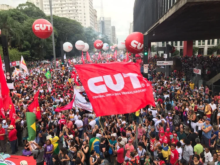 Exemplo de protesto organizado pela CUT, em São Paulo (Dino Santos/CUT-SP)/Divulgação)