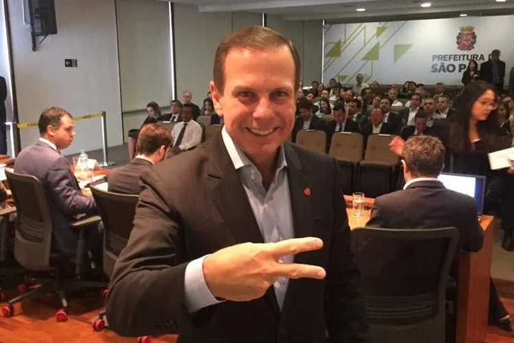 João Doria: além da prova, o prefeito realizou um curso online de duração estimada em 30 horas (Facebook/João Doria/Reprodução)