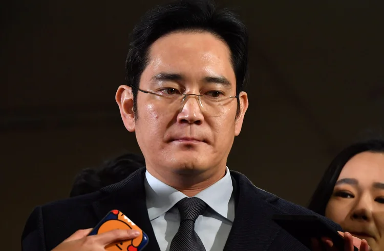 Lee Jae-yong: segundo a acusação, o magnata autorizou o pagamento da Samsung de 43 bilhões de wons às organizações citadas (Jung Yeon-Je/Pool/Reuters)