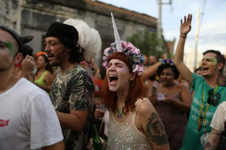 Carnaval: os números levam em conta atendimentos registrados pela Central de Atendimento à Mulher (Disque 180) (Pilar Olivares/Reuters)