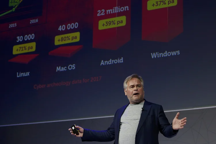 Eugene Kaspersky: a ciberespionagem é feita sobretudo em inglês, russo e chinês simplificado (Paul Hanna/Reuters)