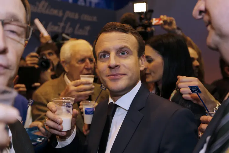 Macron: os números dos principais candidatos permanecem inalterados na comparação com duas semanas atrás (Regis Duvignau/Reuters)