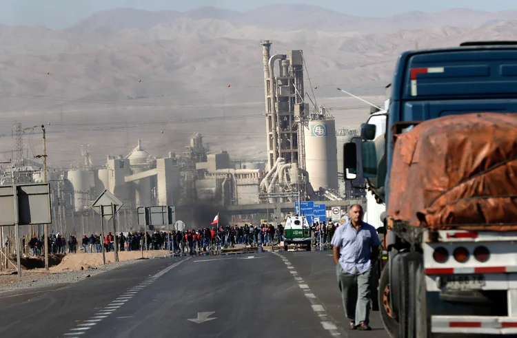 Bloqueio: a greve poderia afetar o preço do cobre, que esteve em seus menores níveis durante os últimos quatro anos (Juan Ricardo/Reuters)