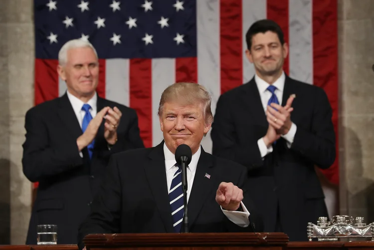 Donald Trump: o pronunciamento de terça-feira atraiu cerca de 48 milhões de telespectadores (Jim Lo Scalzo/Reuters)