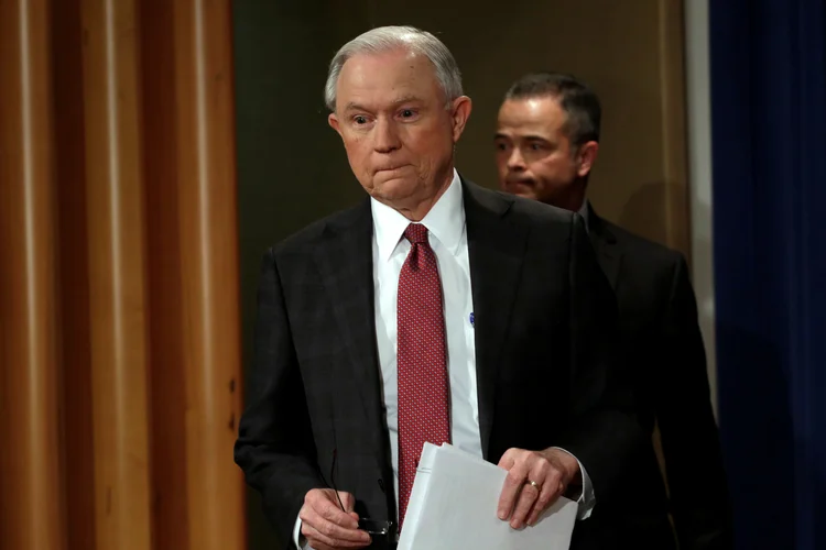 Sessions: ele escondeu os contatos com o embaixador russo do Senado nas audiências de confirmação de seu nome ao cargo de procurador-geral (Yuri Gripas/Reuters)