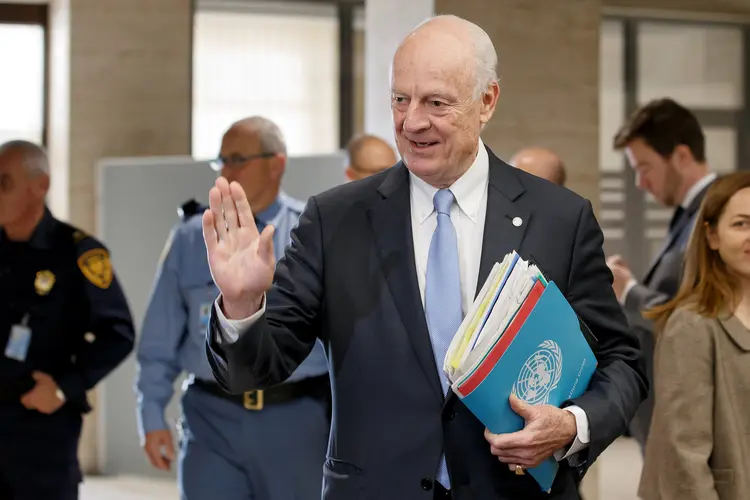 Staffan de Mistura: mediador disse que o processo de Genebra seria retomado nas próximas semanas (Salvatore Di Nolfi/Reuters)