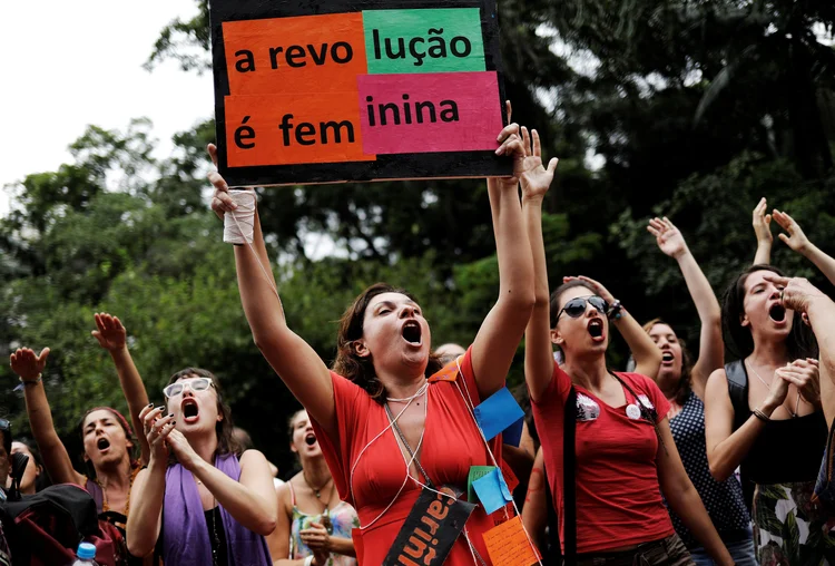 Greve: a manifestação reivindica igualdade de direitos e oportunidades entre homens e mulheres (Nacho Doce/Reuters)