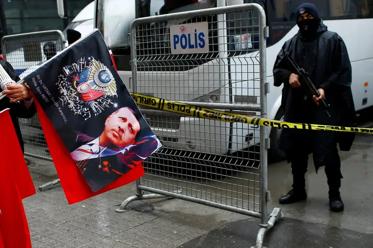 Tayyip Erdogan: os cancelamentos motivaram os ataques do presidente turco, que acusa a Alemanha de "práticas nazistas" (Murad Sezer/Reuters)
