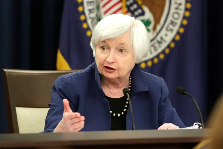 Janet Yellen: na semana passada, o Fed elevou seus juros em 0,25 ponto porcentual (Yuri Gripas/Reuters)