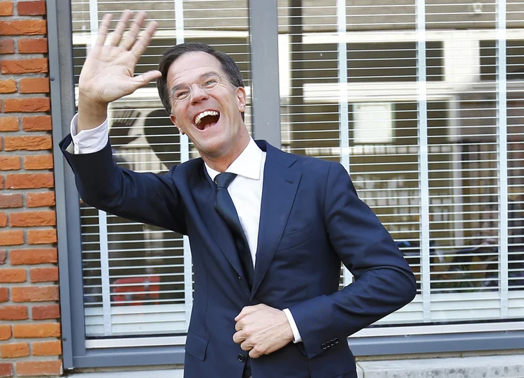 Mark Rutte: o premiê pediu que os holandeses se mobilizassem contra o avanço do populismo na Europa e para seguir "trabalhando" pela Holanda (Michael Kooren/Reuters)