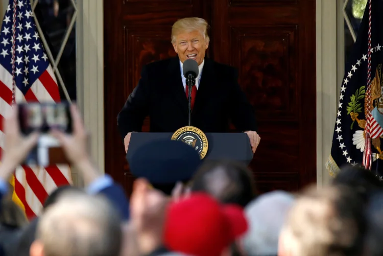 Donald Trump: a rede social permite um contato direto com os americanos (Jonathan Ernst/Reuters)
