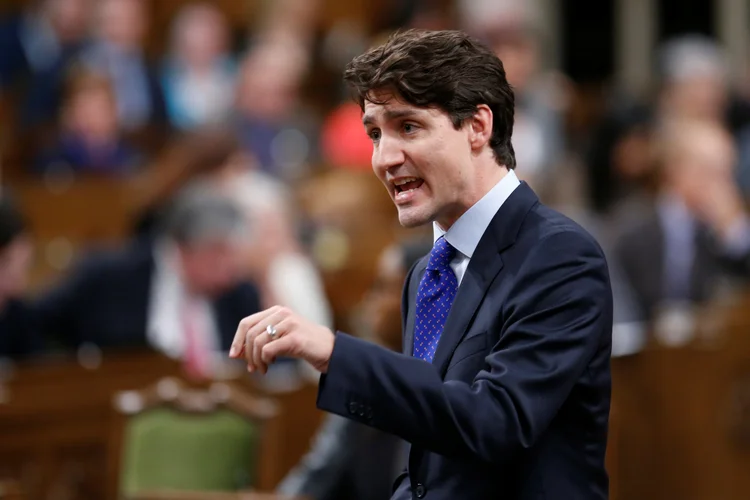 Trudeau: "Estamos com vocês", falou o premiê (Chris Wattie/Reuters)