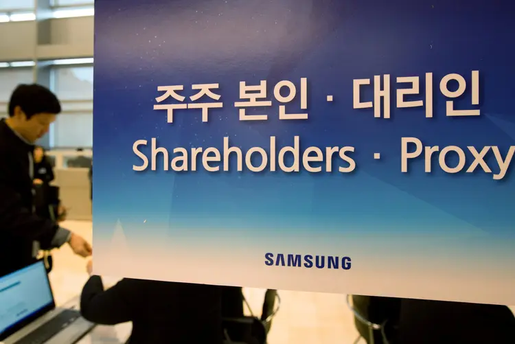 Samsung: o garoto investiu suas economias para comprar duas ações da empresa (SeongJoon Cho/Pool/Reuters)