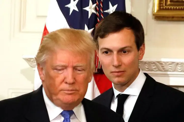 Presidente dos EUA, Donald Trump, e seu genro, Jared Kushner (Kevin Lamarque/Reuters)