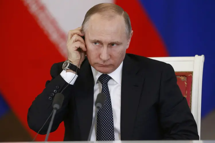 Vladimir Putin: presidente russo considera que o bombardeio americano é uma "agressão contra um Estado soberano" (Sergei Karpukhin/Reuters)