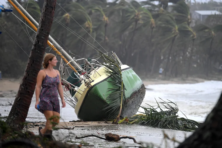 Ciclone na Austrália: resorts ao longo da mundialmente famosa Grande Barreira de Coral e as áreas costeiras sofreram a maior parte do impacto da tempestade (Dan Peled/Reuters)