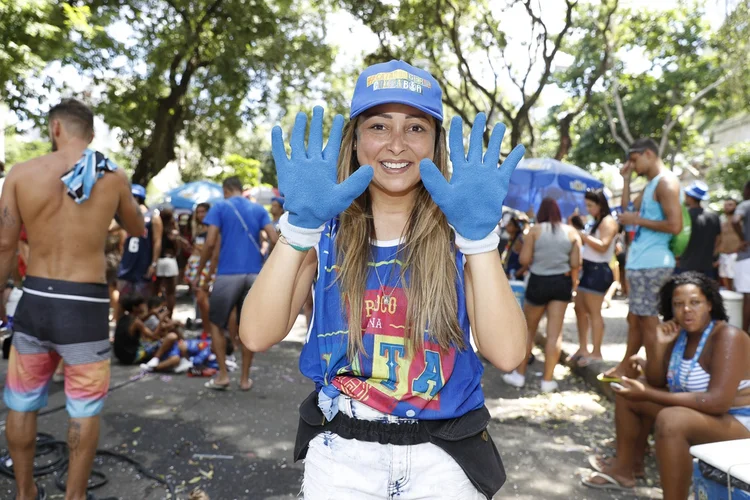 Bruna Buas, diretora de marketing de Antarctica, em ação no Carnaval do Rio de Janeiro (Divulgação)