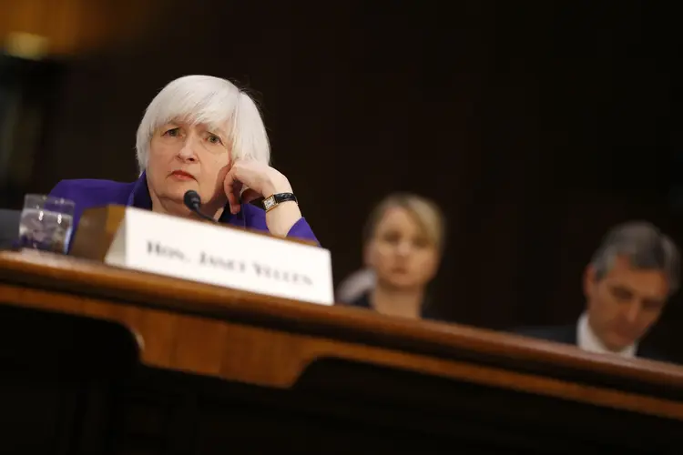 Janet Yellen: Yellen afirmou que emprego e inflação estão evoluindo em linha com as expectativas do comitê de política monetária (Aaron P. Bernstein/Bloomberg)