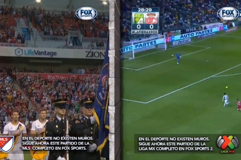 Fox Sports México cria muro em Live para cutucar Trump