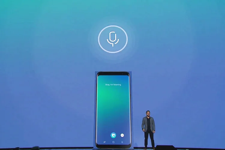 Bixby: a assistente pessoal da Samsung é apresentada durante o evento de lançamento do Galaxy S8  (YouTube/Samsung/Reprodução)