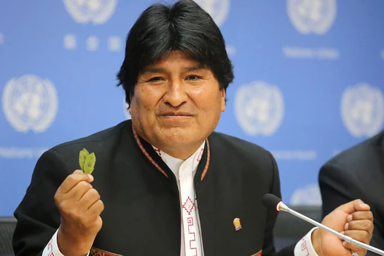 Evo Morales: "se continuar conspirando, se continuar financiando a direita, se continuar planejando uma conspiração, não hesitarei em expulsá-lo" (Getty Images/Getty Images)