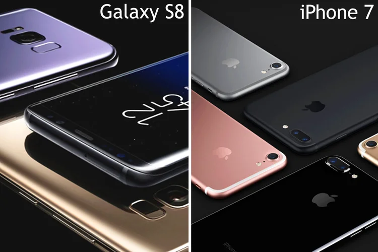 S8 x iPhone 7: os aparelhos são os mais desejados da atualidade (Apple/Samsung/Marina Demartini/Divulgação)