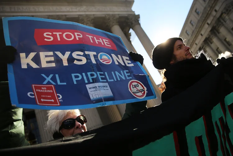 Keystone: decisão permitirá à companhia canadense "construir, operar e manter" as instalações (Spencer Platt/Getty Images)