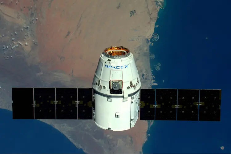 SpaceX: o estágio reciclado já foi utilizado em 2016 para o lançamento da cápsula Dragon em direção à ISS (Tim Peake/ESA/NASA/Getty Images)