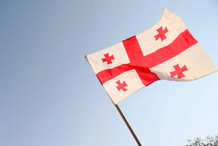 Bandeira da Geórgia: Tbilisi conseguiu até agora conter as ânsias separatistas da república autônoma de Adjara (Uriel Sinai/Getty Images)