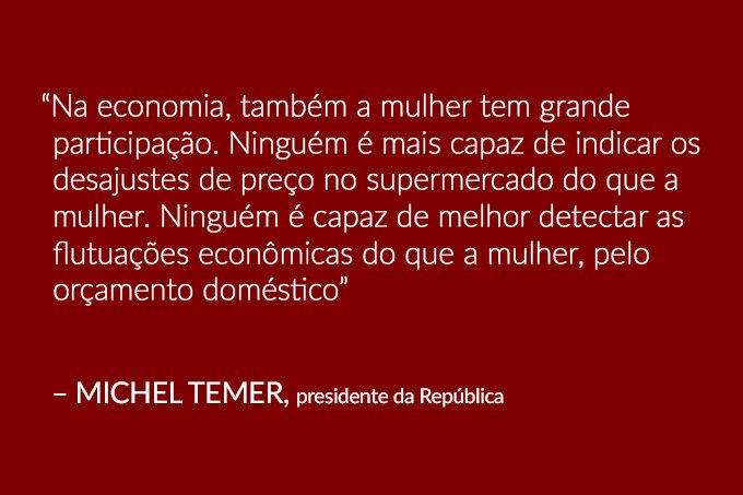 As frases que deram o que falar nesta semana - 11/03