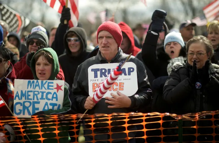 Manifestantes participam do March 4 Trump em 04 de março  de 2017 na Pensilvânia  (Mark Makela/Reuters)