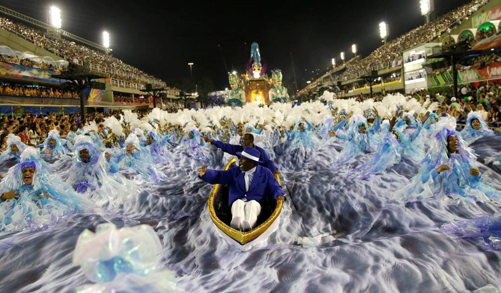 Portela: desfile vencedor do carnaval carioca teve como enredo os rios do Brasil (Ricardo Moraes/Reuters)