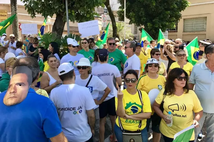 Manifestação em São José do Rio Preto (SP): defesa da Lava Jato é uma das pautas (Facebook/Vem Pra Rua Brasil/Divulgação)