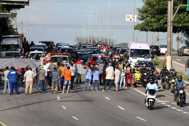 Protesto: o recorde de lentidão anterior havia sido registrado em 22 de fevereiro, com 104 km (Paulo Whitaker/Reuters)