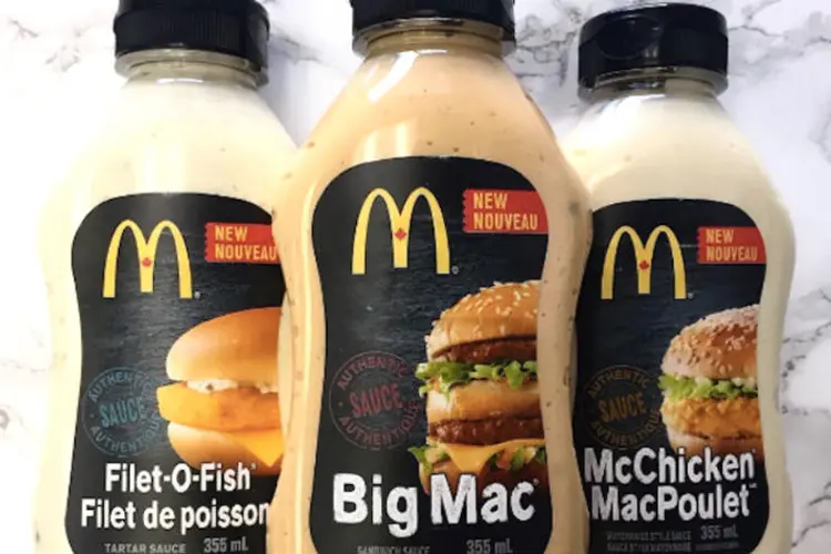 Molhos do McDonald's à venda: marca no Canadá vai vender molhos de três sanduíches (McDonald's/Reprodução)