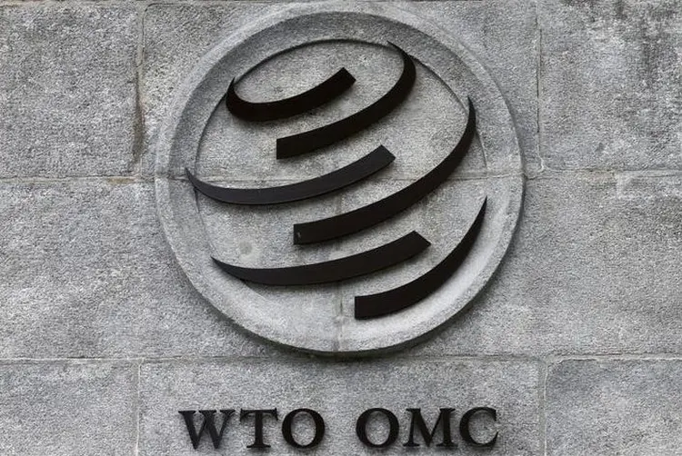 Logo da OMC na sede da organização em Genebra (Denis Balibouse/Reuters)