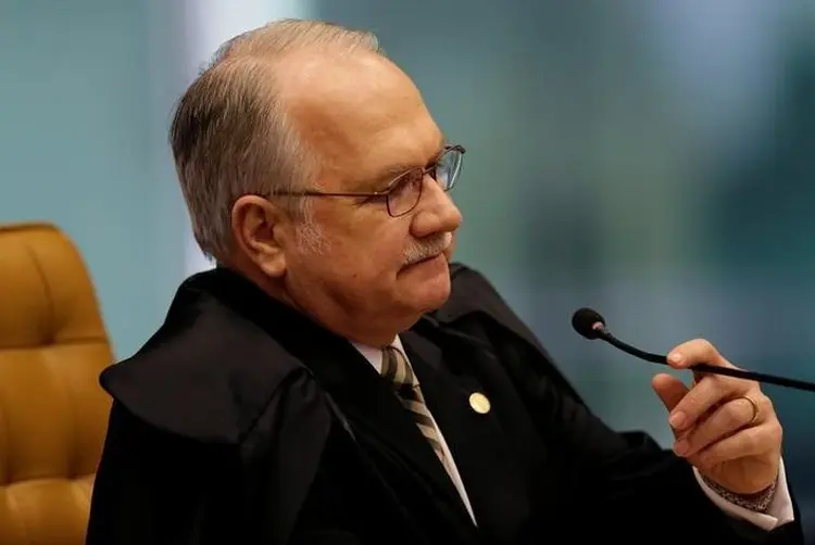 Ministro Edson Fachin durante sessão do Supremo Tribunal Federal em Brasília (Ueslei Marcelino/Reuters)