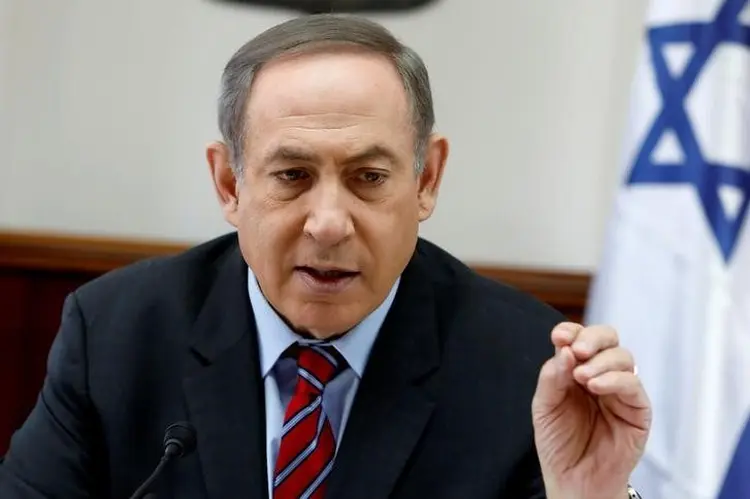 Benjamin Netanyahu durante reunião em Jerusalém (Gali Tibbon/Divulgação/Reuters)