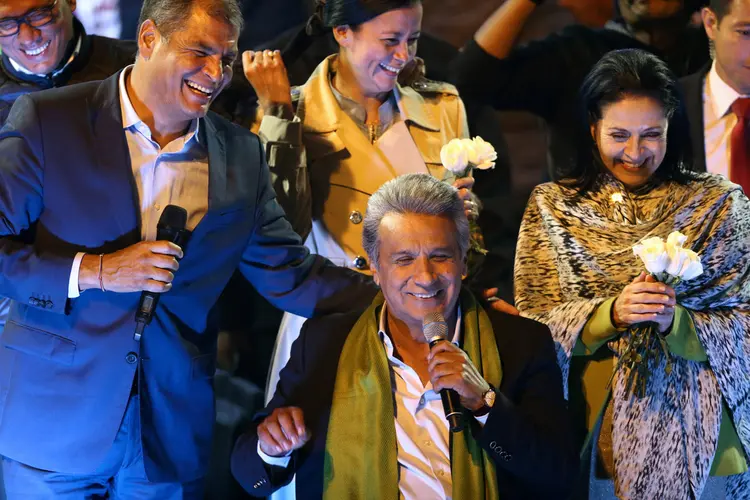 Lenin Moreno: ex-vice presidente do Equador obteve 51,15 por cento dos votos (Mariana Bazo/Reuters)