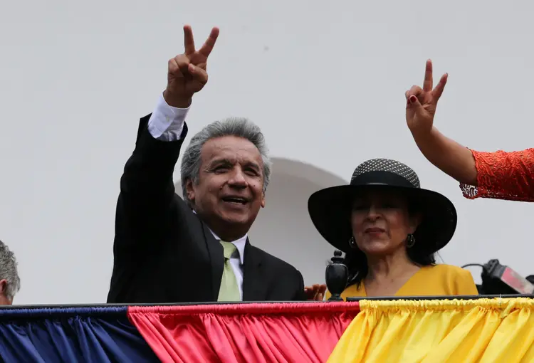 Lenín Moreno, presidente eleito do Equador: "O Equador se pronunciou livremente nas urnas, e é nosso dever, cívico e ético, respeitar sua voz e seu voto". disse o diretor eleitoral (Mariana Bazo/Reuters)