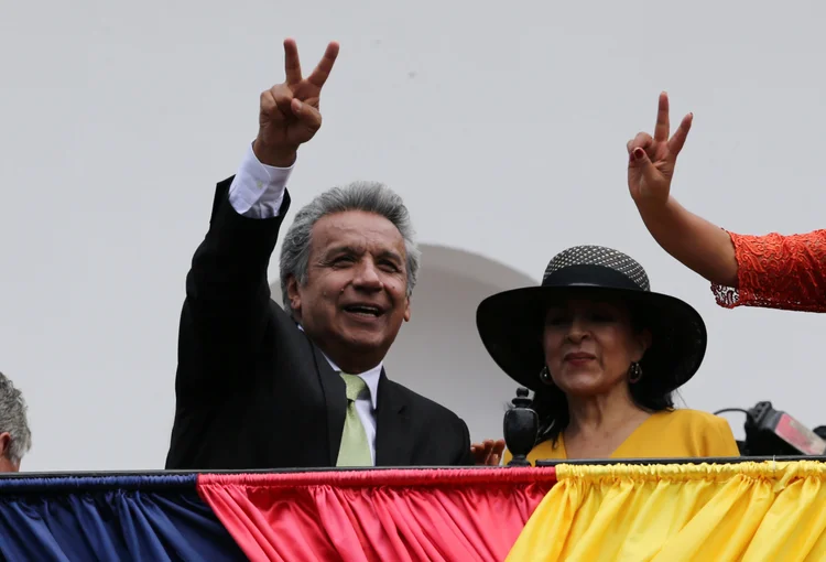 Lenín Moreno, presidente eleito do Equador: "O Equador se pronunciou livremente nas urnas, e é nosso dever, cívico e ético, respeitar sua voz e seu voto". disse o diretor eleitoral (Mariana Bazo/Reuters)