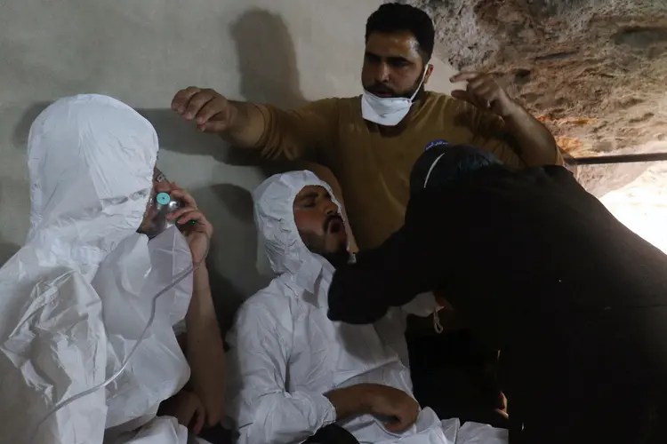 Ataque na Síria: OMS afirma que vítimas possuem sintomas claros de um ataque químico (Ammar Abdullah/Reuters)