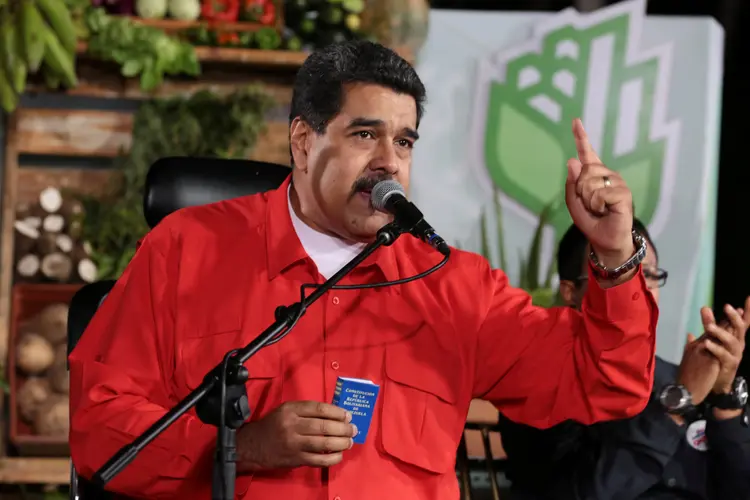 Nicolás Maduro: durante um breve discurso, o presidente afirmou que a suposta ação de Washington é consequência "da chegada ao poder dos extremistas" nos EUA (Miraflores Palace/Handout/Reuters)