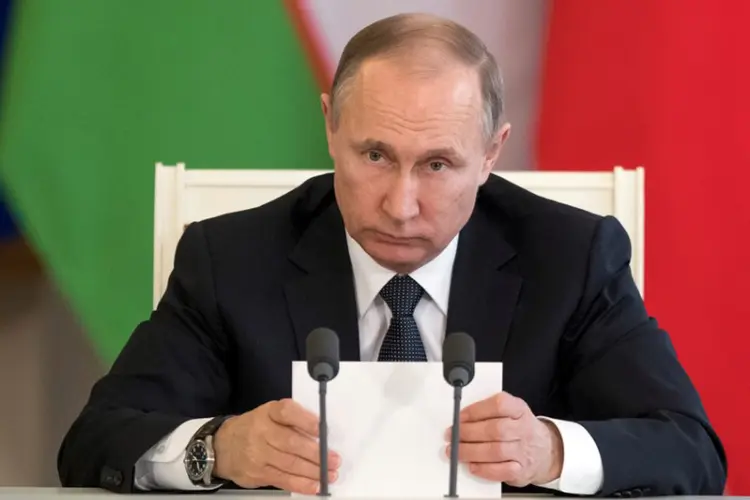 Vladimir Putin: presidente afirmou que a Rússia foi obrigada a responder ampliando suas próprias forças na região (Pavel Golovkin/Reuters)