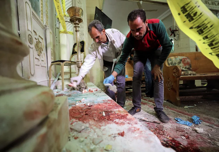 Ataques terroristas no Egito: Atentados com explosivos deixaram pelo menos 44 mortos (Mohamed Abd El Ghany/Reuters)