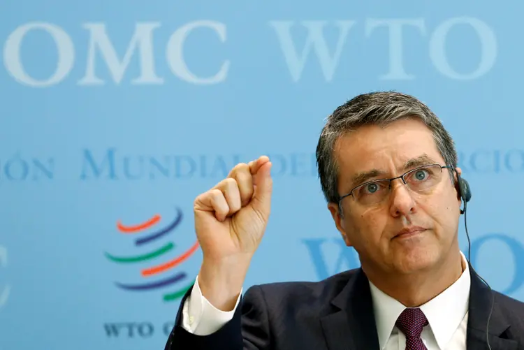 Roberto Azevêdo: "devemos ver o comércio como parte da solução para as dificuldades econômicas, não como parte do problema" (Denis Balibouse/Reuters)