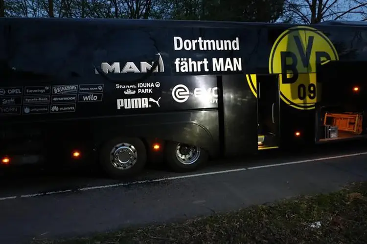 Ataque a ônibus do Borussia Dortmund: autoridades não disseram onde o suspeito foi detido (Kai Pfaffenbach Livepic/Reuters)