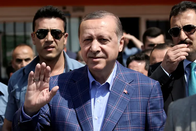 Tayyip Erdogan: Presidente da Turquia considerava que a vitória do "sim" já era clara (Alkis Konstantinidis/Reuters)